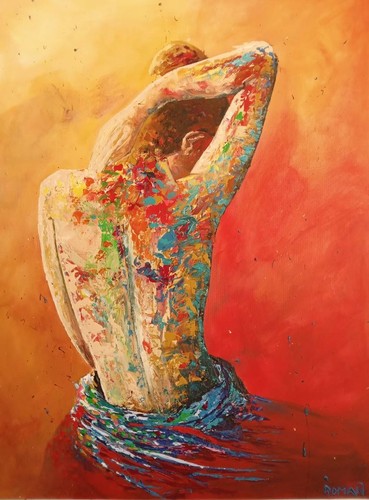 New contemporary nude acrylic - new,