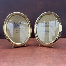  2 x massiver Messing ovaler