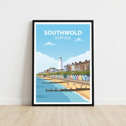 Southwold suffolk reise poster - suffolk,